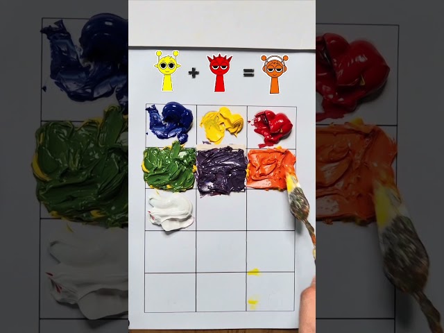 ASMR paint mixing #satisfying#relaxing #painting #art #sprunki