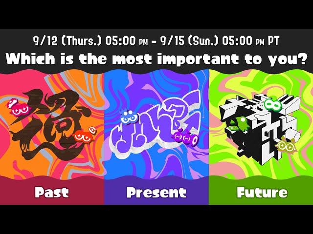 Splatoon 3 Grand Festival splatfest (final one) team past vs present vs future