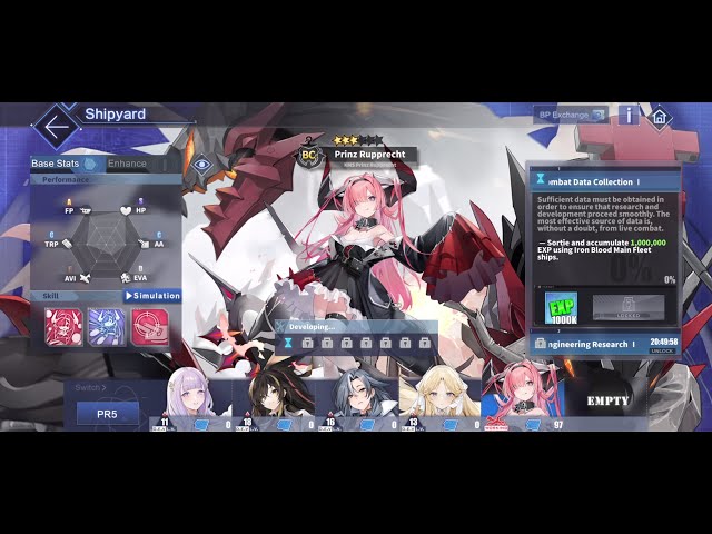 Azur Lane: KMS Prinz Rupprecht "Combat Data Collection I" EXP Farm [PR5] AL & WoWs Collab (8/8/2022)