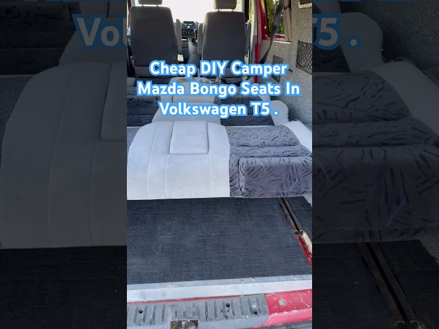 Budget Camper Van Build - Rock n Roll Bed - Volkswagen T5 - Uk Camping #shorts