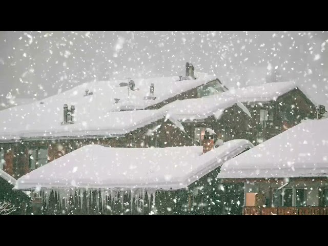 Blizzard Sounds for Sleeping - Winter Storm Ambience - Snowfall in the Village - Deep Sleep Sounds