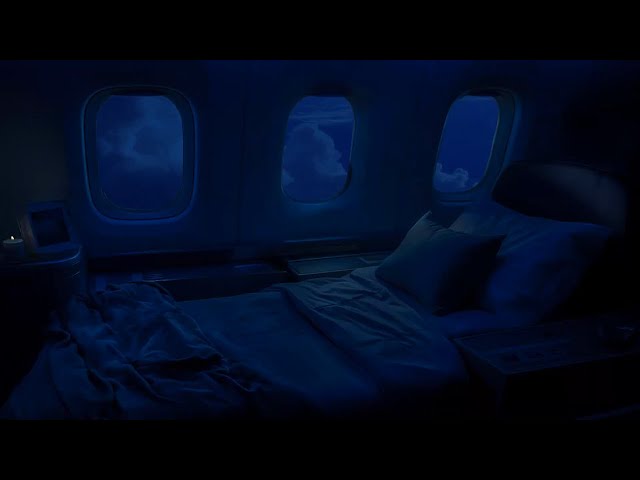 Relax on a Night Flight with Brown Noise | Best sounding plane engines | Relax in a dark airplane