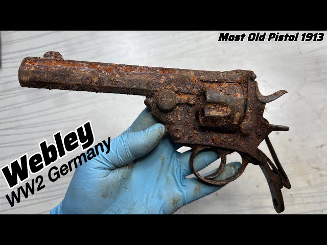 Webley WW2 Germany restoration ( Antique ) Webley Scott revolver, Webley revolver ￼Gun restoration