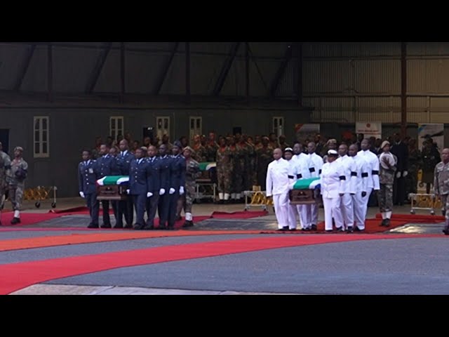 Official military ceremony for S. African soldiers killed in DRC | AFP