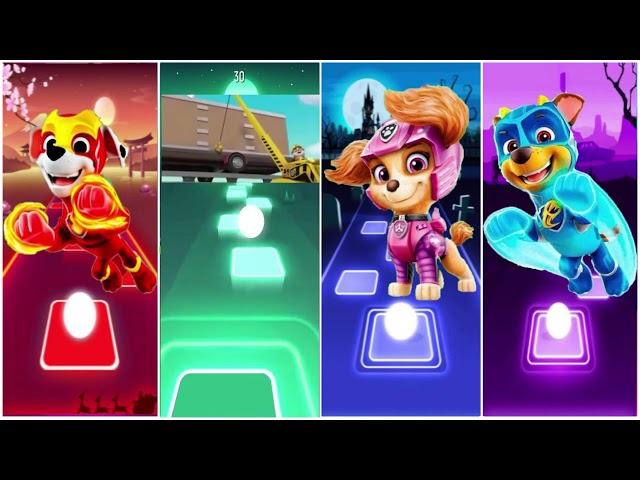 PAW Patrol: The Mighty Movie ☄️ Chase 🌟 Coral 🌟 Liberty 🌟Marshall 🌟 Skye ☄️ Tiles Hop EDM Rush!