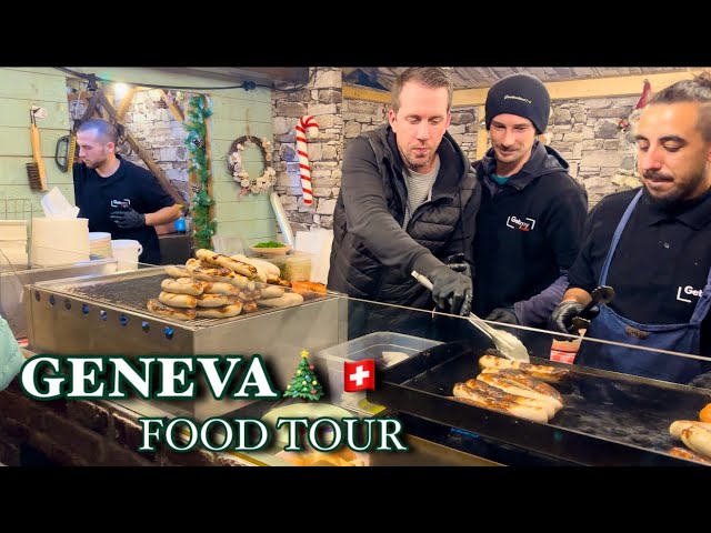 Food Tour At Geneva Christmas Market | Switzerland | Traditional Swiss Food & MORE 🇨🇭🤍