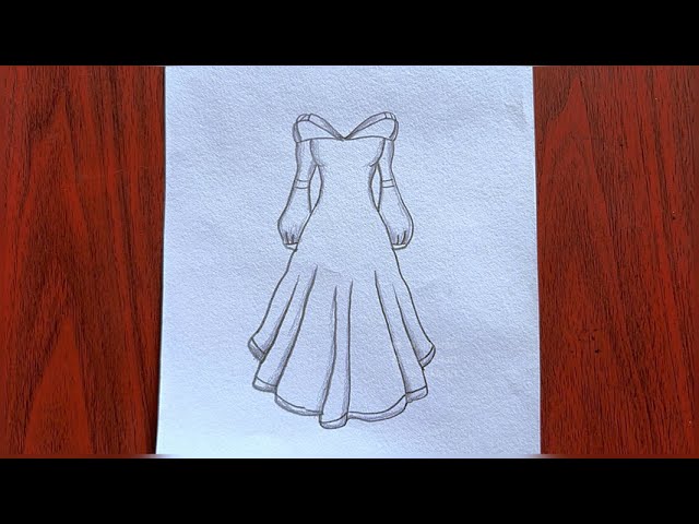 How to draw dress for girls