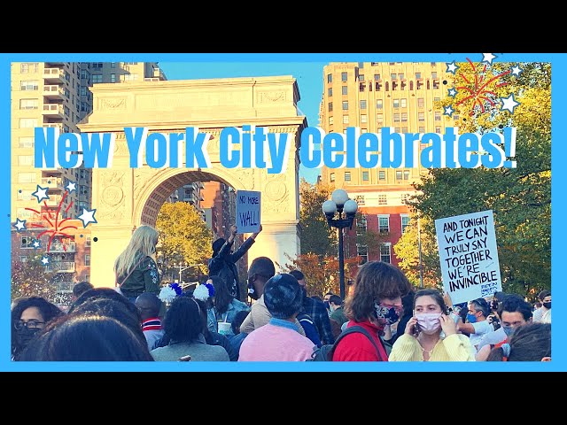 New York City Celebrates as Joe Biden & Kamala Harris win the 2020 election