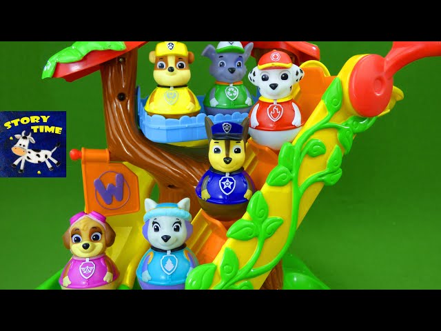 Paw Patrol Weebles Treehouse Playset Everest Animal Rescue Episode Funny Toy Story Videos for Kids