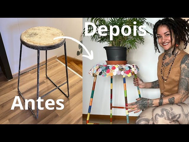 Upcycling Criativo: Banco Transformado em Obra Prima!