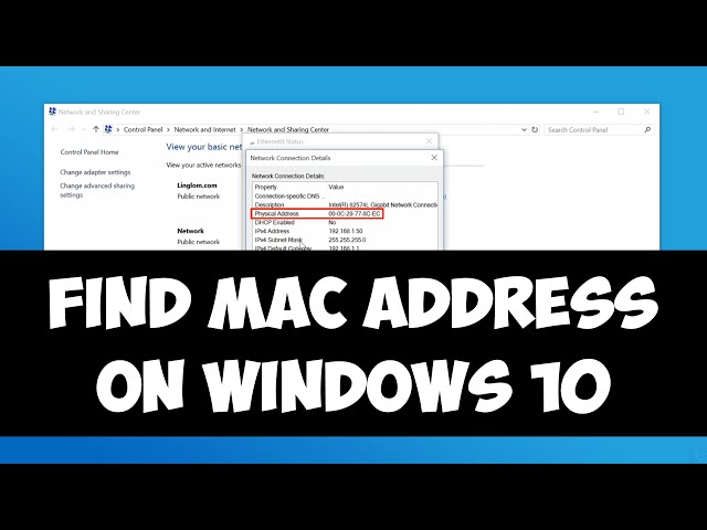 Find MAC address on Windows 10