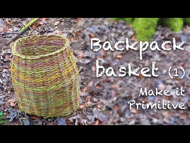 Weaving a backpack basket (1)