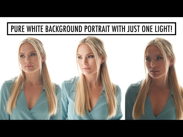 How to create a pure white background headshot with only one light! (360º Video)