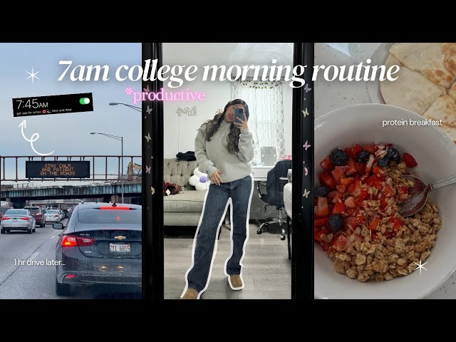 7AM *PRODUCTIVE* COLLEGE MORNING ROUTINE