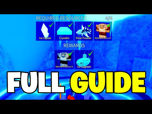 Roblox Fisch - HOW TO GET ICE UPGRADE & GLIMMERFIN SUIT LEVEL 2 (Full Guide - Challengers Deep)