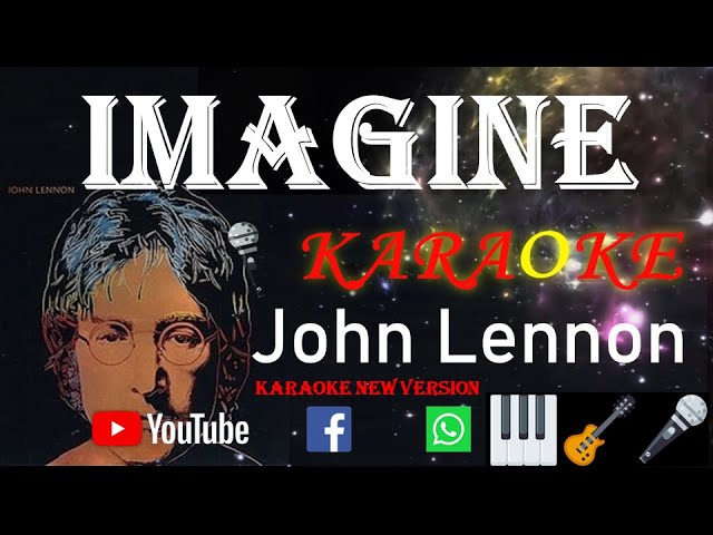 Imagine - john Lennon Karaoke song playback instrumental original key with chords and lyrics