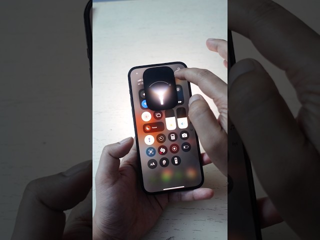 How to control beam thickness in iPhone Flashlight #shorts