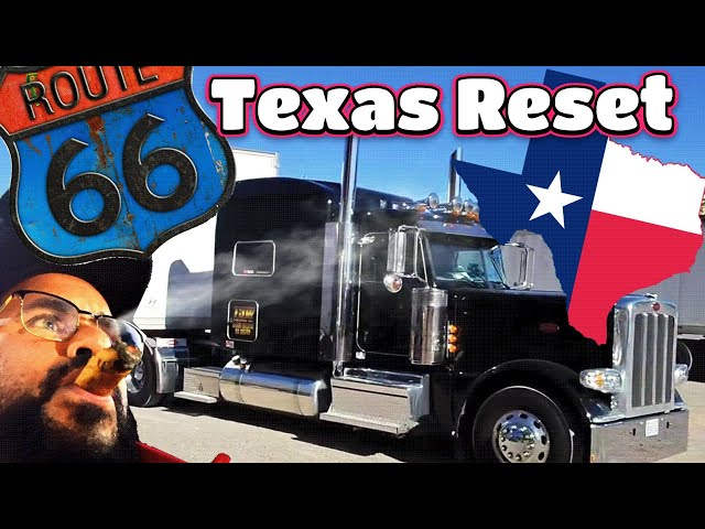 Peterbilt 389 Trucking  Route 66 Landmark Stop + Cigar Haul+ Rough New Mexico Roads + Texas Reset