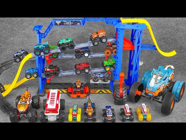 Hot Wheels Collection Unboxing Review ASMR | Hot Wheels Monster Trucks Treasure Chomp Challenge