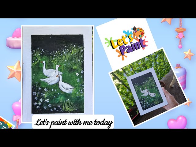 Easy Painting Ideas #simplepainting #paintingtutorial #easydrawing #paintwithme #youtube #watercolor