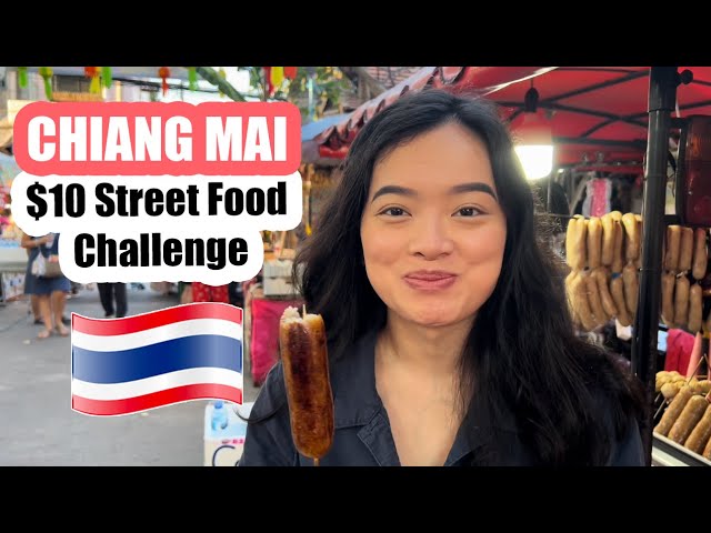 $10 CHEAP Street Food Challenge!!! - Chiang Mai, Thailand