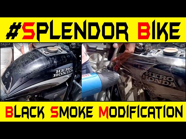 Splendor bike black smoke modification |Ajay Art gallery | 2021