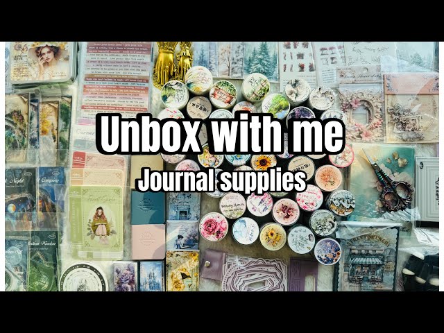 Unboxing journaling supplies. Huge haul video/ #temuhaul asmr sound