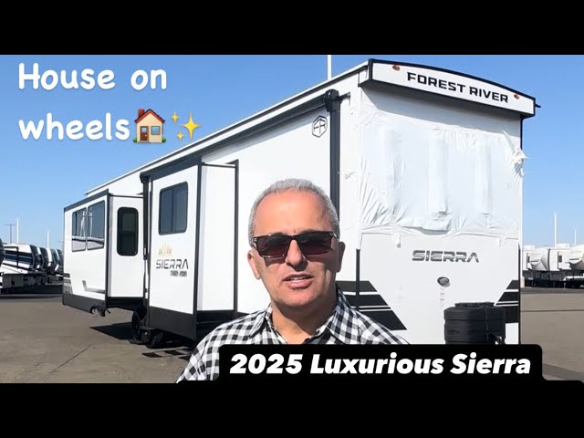 Tour this 2025 Forest River Sierra RV  Destination Trailer 395MMG | Kitchen, Wash Dry, Vanity & More