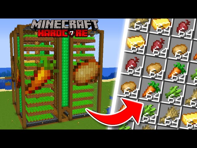 Building AUTOMATIC Farms in Minecraft Hardcore (#7)