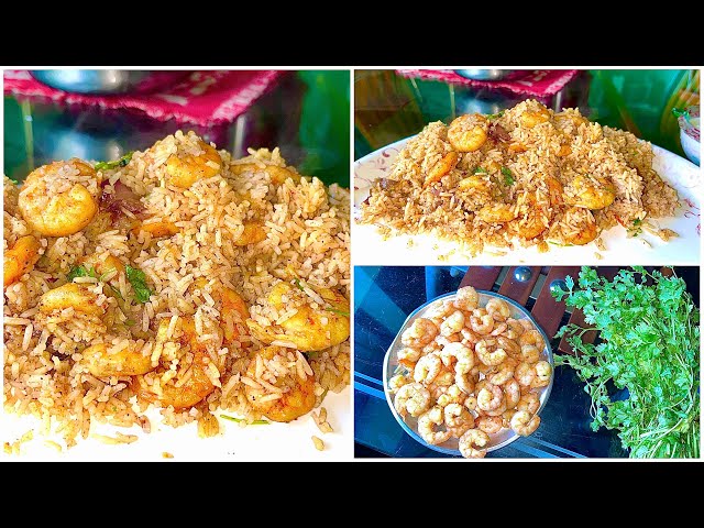 | TASTY PRAWN BIRYANI - PRAWNS MASALA PULAO RECIPE |