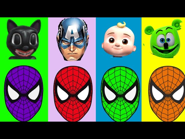 Spiderman Cartoon 🆚 Hulk 🆚 Ironman 🆚 Batman 🆚 Captain America  🎵 Who Will Win..⁉️