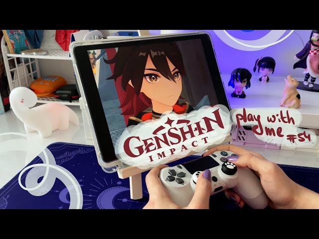 ♡ Gaming | playing Genshin Impact on iPad #54 | ~70 min of gameplay ambience ♥︎