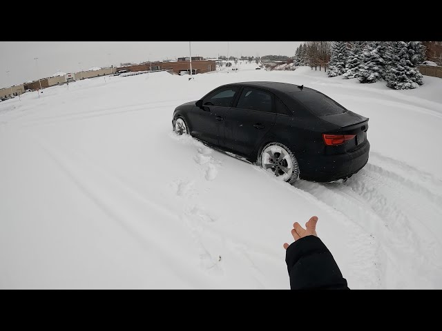 Tuned 420hp Audi S3 8V vs Canadian SNOW STORM! (POV drive)