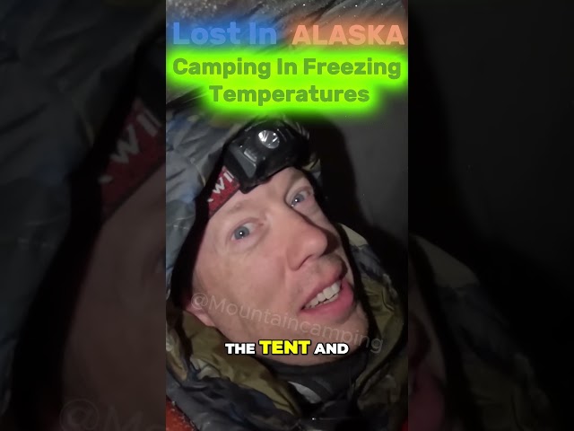 Surviving a Night in -24°F Cold Tent Adventure!  #explorenature #ukdrill # #campingmeals #shorts