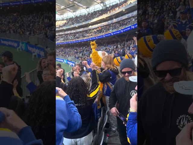 Rick and Rosie Cheering and Dancing | AFL Round 18 2023: West Coast Eagles v Richmond Tigers