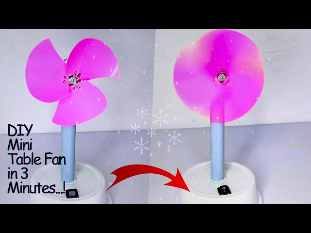 How to Make Mini Table Fan at Home From Dc Motor