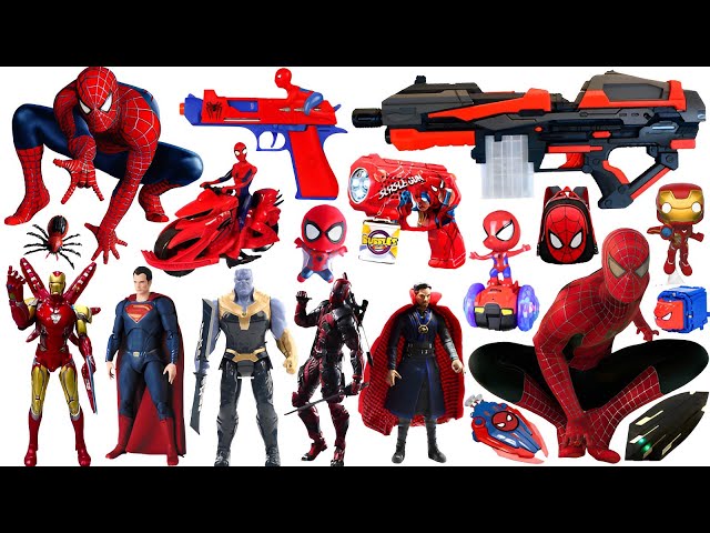 Marvel Spider-Man series unbox, popular Spider-Man action dolls, Marvel popular electric toy guns