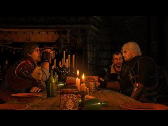 WITCHER 3 (PS5) - Geralt, Lambert & Eskel Get Drunk At Kaer Morhen