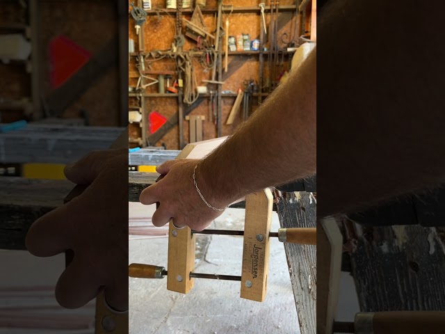 How to make a perfect joint, connecting two pieces of walnut. No nails or glue needed.