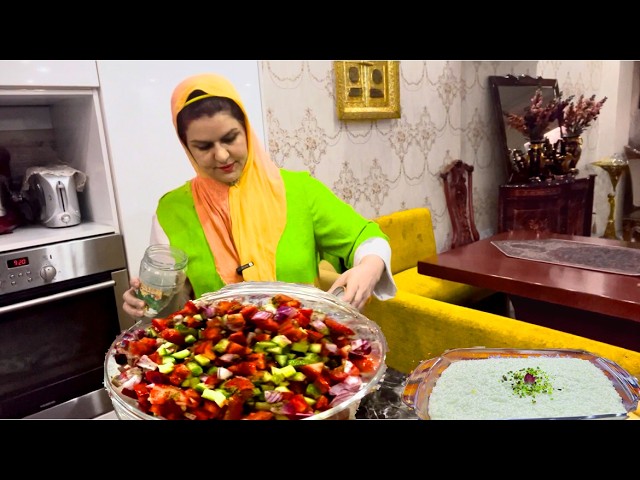 Daily vlog in Iran | Cooking Iranian Dessert | Popular Iranian Salad