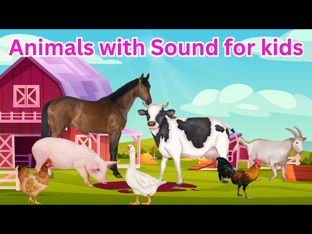 Farm Animals for Kids | English Vocabulary | Animals sound |