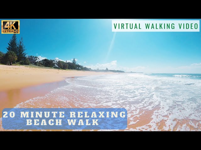 20 Minute Beach Walk | Walk with me on the Beach (Virtual Scenery for Treadmill) Relaxing Zen Music