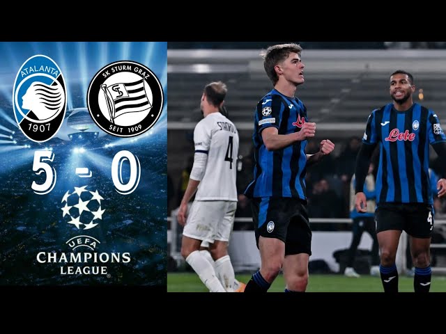 Atalanta vs Sturm Graz 5-0 | Highlights | Champions League 2025 Charles De Ketelaere Goal