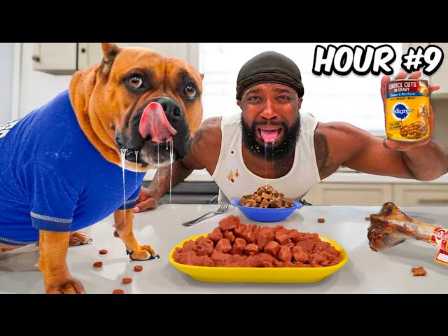 Eating ONLY Dog Food For 24 Hours!