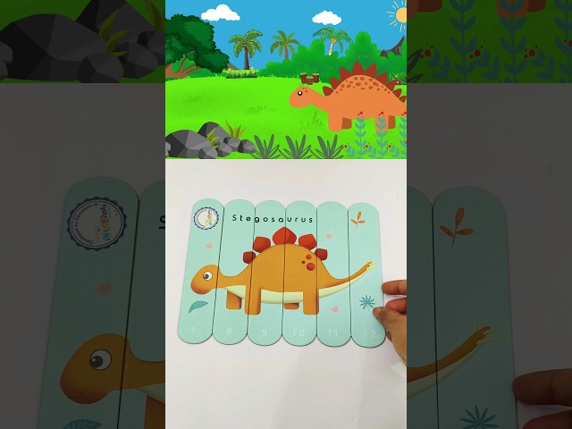 Dinosaurs Puzzle | 10 Little Dinosaurs song #toddlerlearning #funlearning #shorts