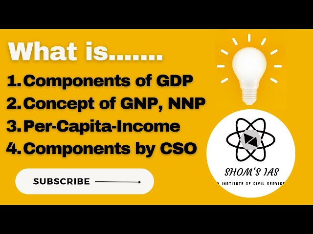 L3 Components of Indian GDP, GNP, NNP, CSO Components for UPSC CSE