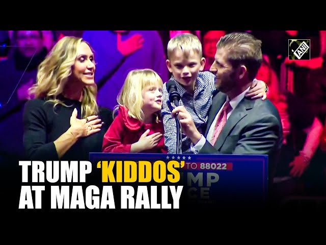 US President-elect Trump’s grandchildren sing at MAGA Rally at Capital One Arena in Washington