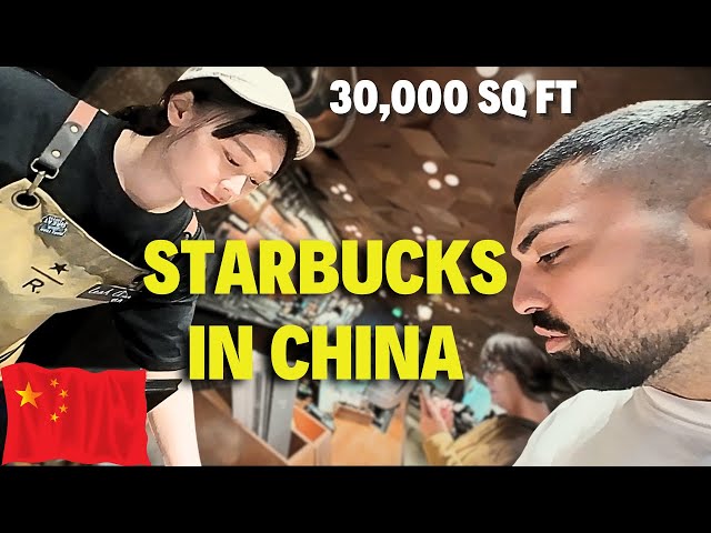 Starbucks in CHINA is BIGGER & BETTER (They Even Have Alcohol) 🇨🇳 中文字幕