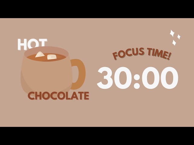 3-Hour hot chocolate Study with Me  | 50/10 Pomodoro Countdown ⏱️ | Relaxing ADHD LOFI Music Cozy ✨