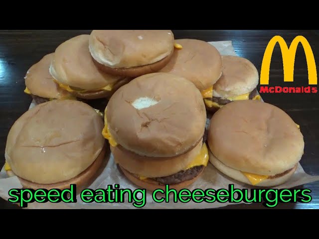 10 Double Cheeseburger Challenge | Speed Eating | McDonald's